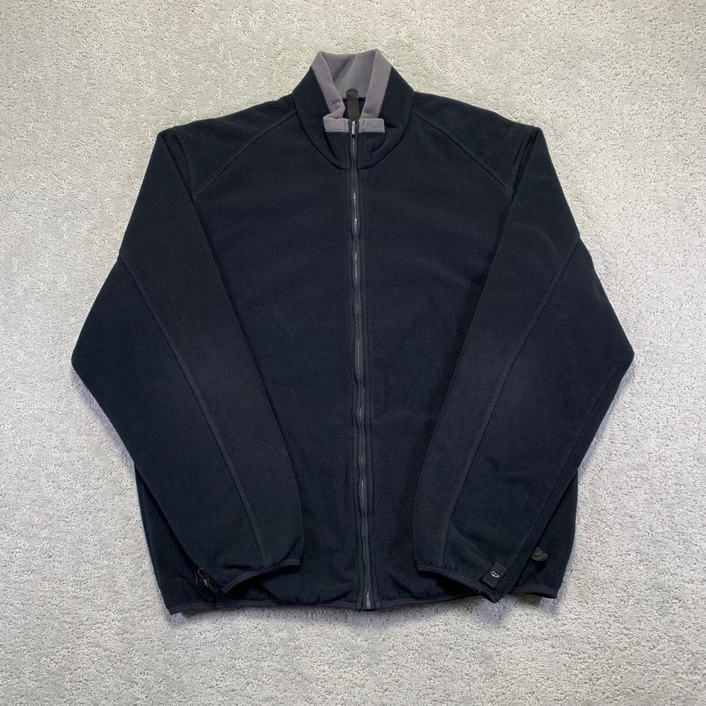 VINTAGE Nike ACG Jacket Mens XL Black Therma-Fit Fleece Zip Up Thermal Layer 2